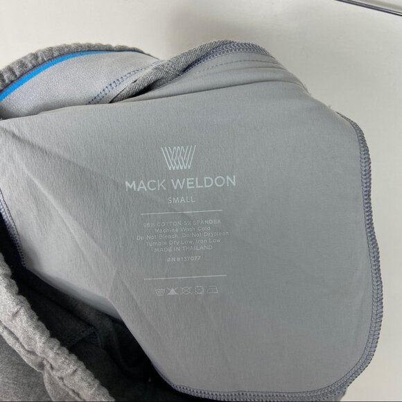 NEW‎ Mack Weldon Sweatshort Ace Small Tailored Micro Brush Terry Heather Grey S - Picture 3 of 14